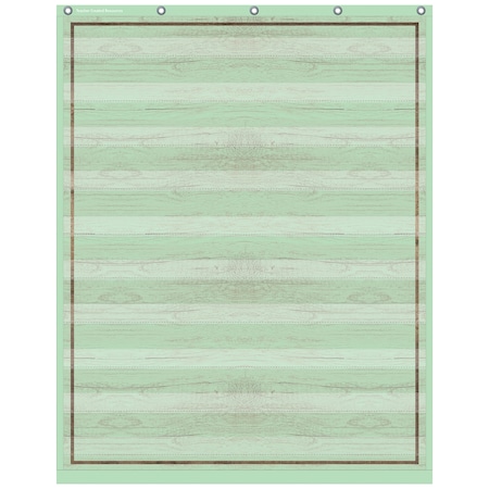 Teacher Created Resources Mint Painted Wood Design 10 Pocket Chart, 34in x 44in 20329
